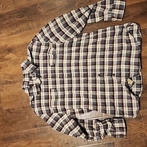 Large Jach Blue and Brown Thick Flannel